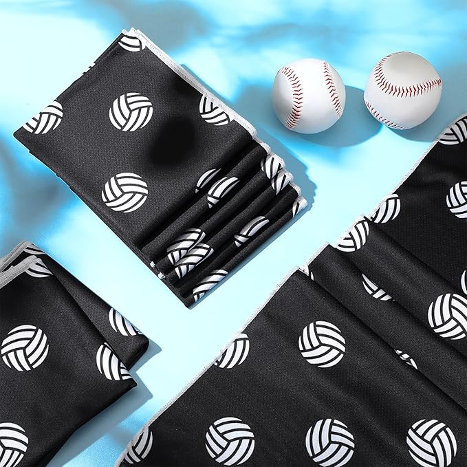 12 Pcs Cooling Towel 40 x 12 Inch Basketball Baseball Football Volleyball Soccer Softball Microfiber Fast Drying Towel for Gift Women Men
