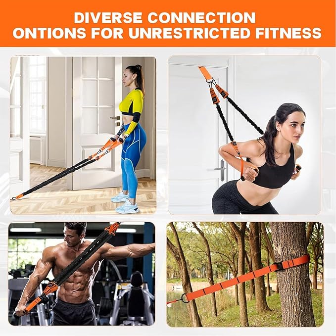Adjustable Heavy Duty Pull Up Assistance Bands with Fabric Feet and Knee Rest - Pull Up Resistance Bands for Men, Women, and Seniors - Perfect for Dip and Resistance Strength Training Glamflex