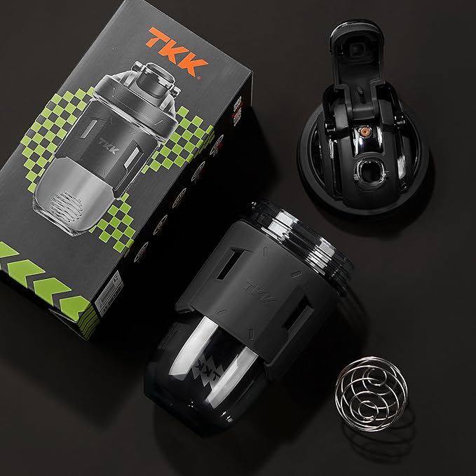 TKK Blender Shaker Bottle 24 Ounce With Blending Ball Plastic Protein Shaker Bottle for Pre & Post workout Protein Drink Shaker Cup USA Tritan BPA Free