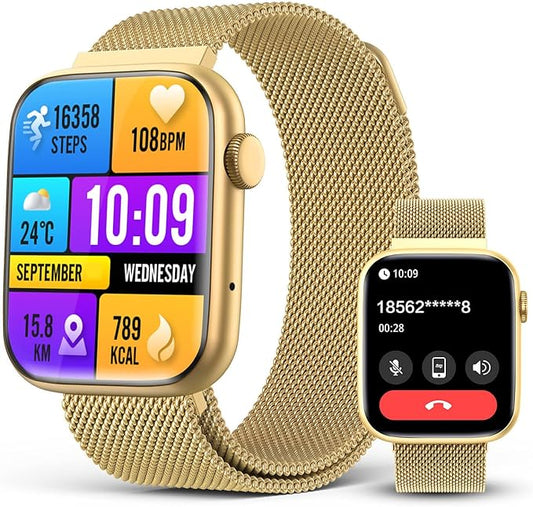 2025 Smart Watches for Women Men Blood Pressure, 1.9"AMOLED Display,AI Watch Face/Da GPT AI/AI Voice, 24/7 Heart Rate Stress Sleep Monitor, IP68 Waterproof, 123 Sports Fitness Tracker for Android iOS