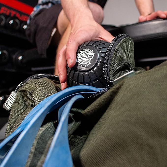 SERIOUS STEEL FITNESS 5" Foam Massage Ball - Deep Tissue Muscle Knot Release Tool - Back, Legs, Shoulders, and More (5" Inch Black Massage Ball)