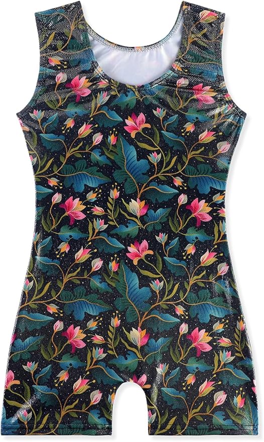 EQSJIU Leotards for Girls Gymnastics Sleeveless Sparkly Toddler Tumbling Outfits Dance Clothes Biketards for Kids 1-10 Years