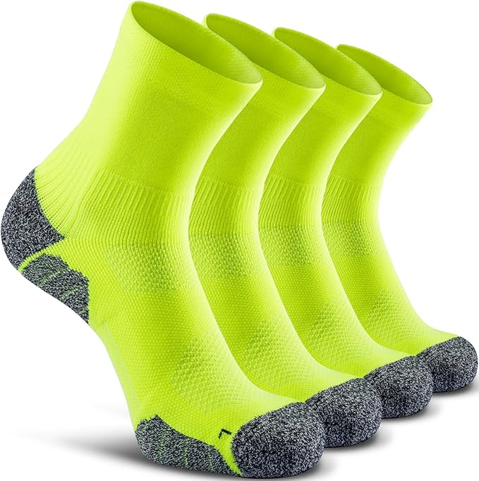 CWVLC Compression Athletic Quarter Socks Cushioned for Men Women