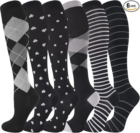 bropite Compression Socks for Women & Men Circulation-Support Knee High Socks 20-30 mmhg-Best for Running,Medical,Nurse,Travel