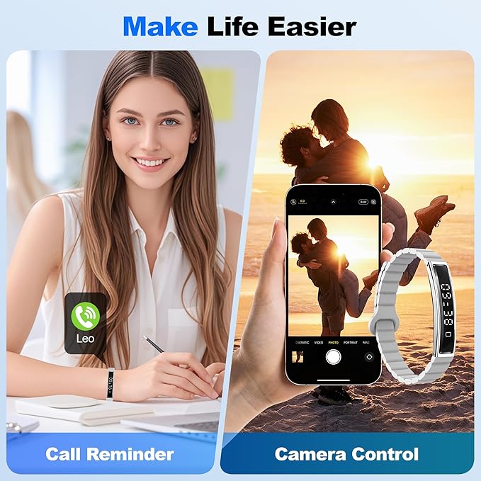 Sleep & Fitness Tracker with 2 Bands, Lightweight Smart Bracelet Wristband for Women Men, 24/7 Heart Rate, Blood Oxygen & Stress Monitor, Waterproof Health Trackers, No Subscription Fee (Gray)