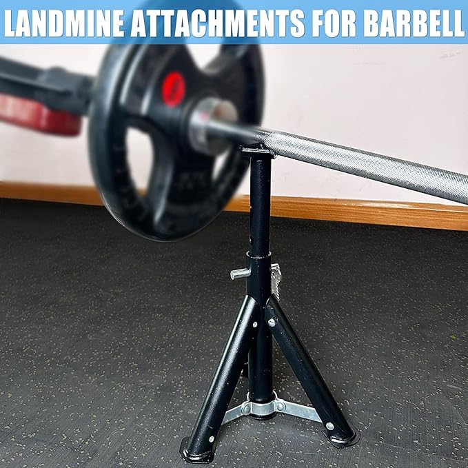 Viking Press Landmine Handle for 2-Inch Barbell, Hack Squat T-Bar Row Attachment Strength Training Accessories, Shoulder Press Landmine Attachment Equipment