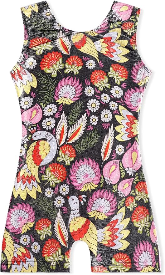 EQSJIU Leotards for Girls Gymnastics Sleeveless Sparkly Toddler Tumbling Outfits Dance Clothes Biketards for Kids 1-10 Years