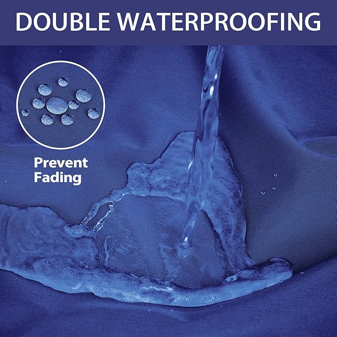 Outdoor Bench Cushion 48 x 16 x 3 Inch with Ties, Thick Waterproof Porch Swing Cushions for Patio Furniture Chair Pad, Seat Sofa Garden Replacement Cushion Sponge Filling