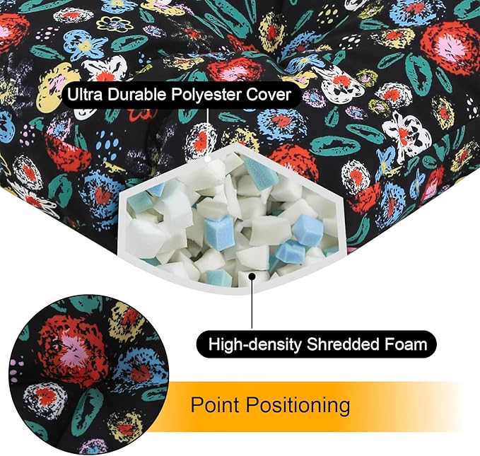 Outdoor Bench Cushion Waterproof, Tufted Bench Seat Cushion 36 x 15 Inch, Patio Wicker Indoor Seat Pads for Outside Garden Patio Balcony