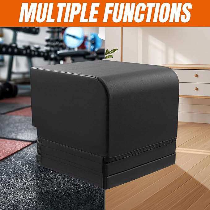 ROYALAY Adjustable Hip Thrust Bench, PU Glute Bench, Core Workout Equipment with Non-Slip Bottom, Hip Thrust Pad for Gym Home and Outside