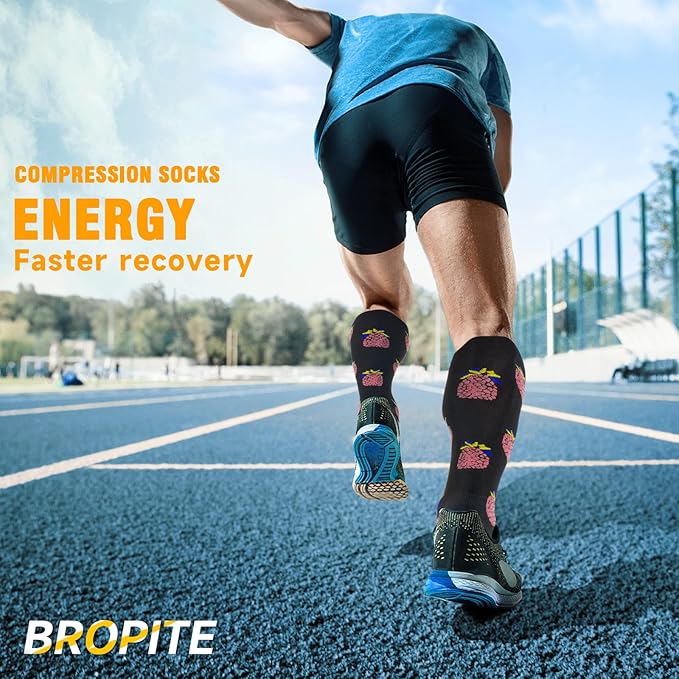 bropite Compression Socks for Women & Men Circulation-Support Knee High Socks 20-30 mmhg-Best for Running,Medical,Nurse,Travel