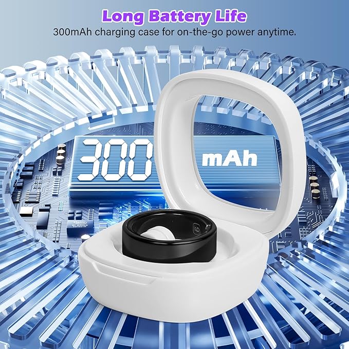 Smart Ring for Women and Men – Fitness & Health Smart Ring with Heart Rate and Sleep Tracking – Waterproof Activity & Wellness Ring Compatible with iPhone and Android