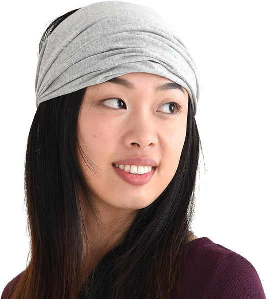 CHARM Organic Cotton Headband Pre-Tied Bandana - Mens Womens Hairband Chemo Head Bands