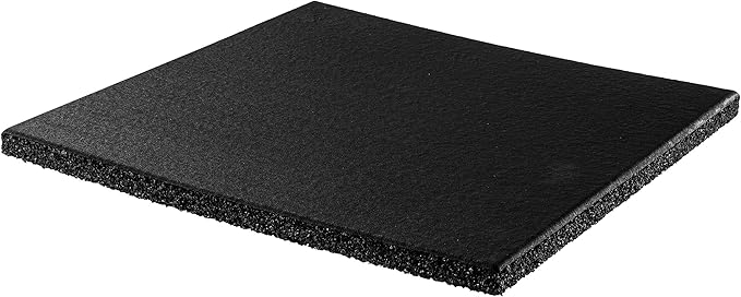 Genaflex Pro Heavy Duty Thick Rubber Gym Floor Tiles High Density Shock Absorbent Laminated Deadlift Mats - 1" Thick X 20" W X 20" L - 2.7 Sq. Ft.