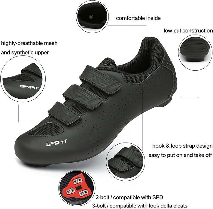 Honosuker Women's Cycling Shoes Delta-Compatible for Peloton Bike, Indoor & Road Cycling - Lightweight Spinning Shoes with Delta Cleats for Women