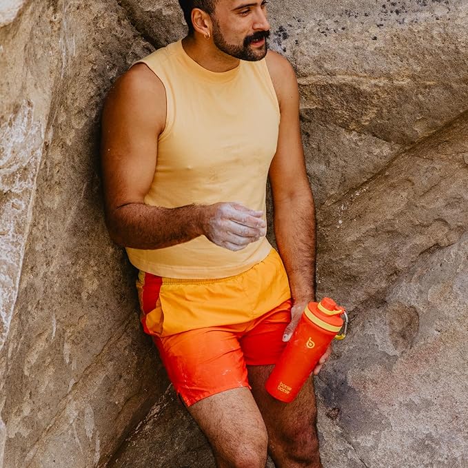 BOTTLE BOTTLE 26 oz Insulated Shaker Bottle Insulated Water Bottle for Men and Women Protein Shaker Bottles for Gym Water Cup orangered