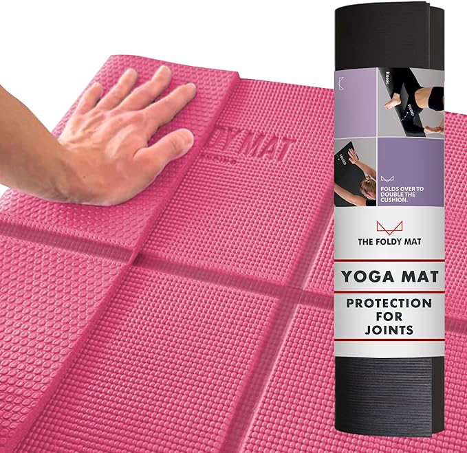 Foldable Yoga Mat Thick, in 6 Combinations; Greater Support and Protection for Joints, Body Alignment System, and Sections for Hands and Feet. Non-slip texture and water-resistant