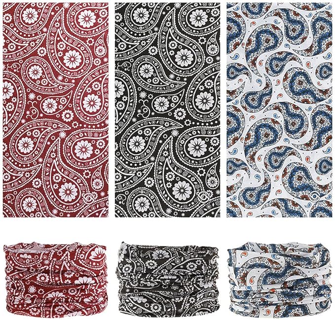 Headband Neck Gaiter Head Wrap Headwear Face Mask Magic Scarf Bandana for Men and Women