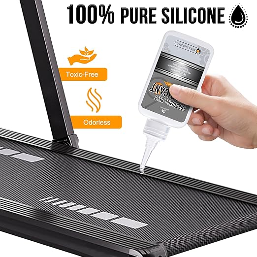 DecorRom Silicone Treadmill Lubricant - 7oz Treadmill Lube with Application Tubes, 100% Silicone Oil for Most Treadmill Lubrication - High Temperature Resistant, Non-Toxic Odorless Treadmill Oil