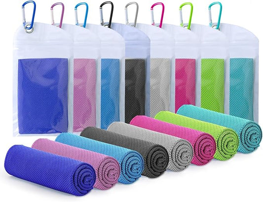 Cooling Towels for Neck and Face, Ice Towel for Hot Weather, Soft Breathable Instant Towel, Cool Rags for Yoga, Golf, Sport, Gym, Workout, Camping, Fitness, Outdoor