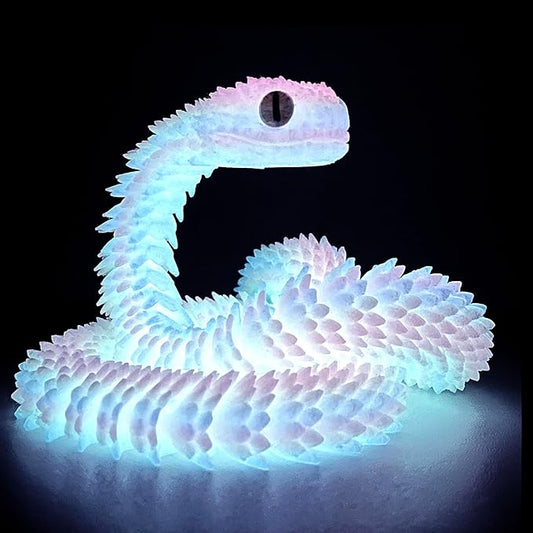 12in 3D Printed Snake Toys, Flexible 3D Printed Animal, Fidget ADHD Snake Toys, Perfect Desk Pet for Animal Collectors, Halloween Decor, Christmas Toy 2025