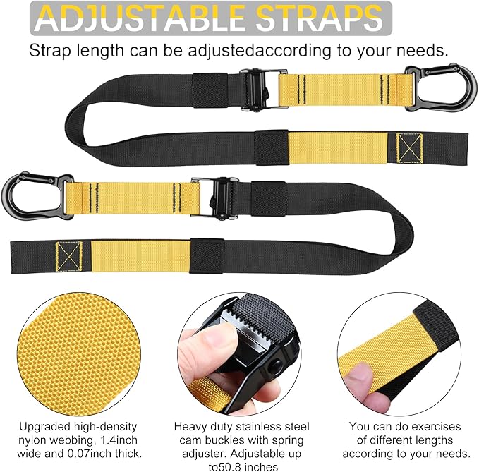 Home Resistance Training Kit for Home Gym - Resistance Bands Set with Handles, Door Anchor, Wall Mount, Guide for Full-Body Work.