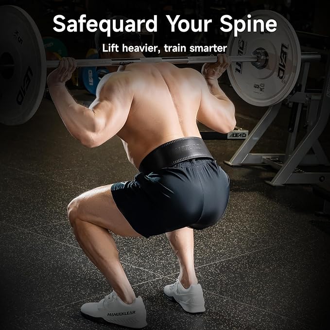 MANUEKLEAR 10mm Thick & 4inch Wide Weight Lifting Belt Lever, Lever Belt Weightlifting for Men and Women, Powerlifting Lever Gym Belt for Squat Deadlift Workout