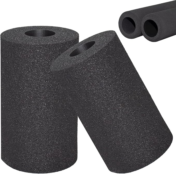 Foot Foam Pads Roller (5.5 * 3.1 * 3.1in), Weight Bench Foam for Inversion Table,Sit Ups,Leg Curl Attachment Extension (Black)
