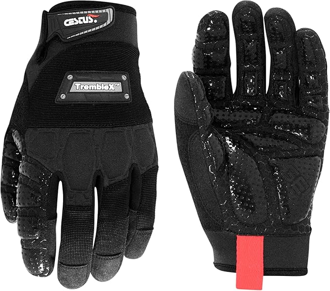 Cestus TrembleX, Anti Vibration Gloves, Gel Padded Palm, Work Gloves With Grip
