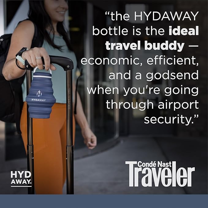 HYDAWAY 17oz Collapsible Water Bottle - BPA-Free, Leakproof, Lightweight, and Space-Saving - Perfect for Travel, Hiking, and Everyday Hydration