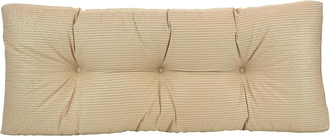 Klear Vu The Gripper Omega Non-Slip Tufted Bench Cushion for Indoor Furniture, Entryway Storage, Bay Window, Corner Nook or Piano Seat, 35 Inches, 07 Natural
