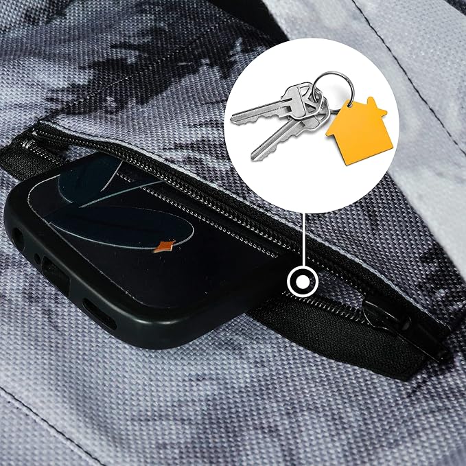 Fashion Printed Yoga Mat Bag with Large Side Pocket & Zipper Pocket Long Tote Yoga Bag Fit Most Size Mats - Holds More Yoga Accessories