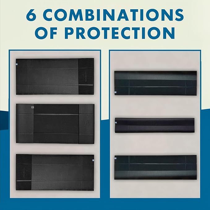 Foldable Yoga Mat Thick, in 6 Combinations; Greater Support and Protection for Joints, Body Alignment System, and Sections for Hands and Feet. Non-slip texture and water-resistant