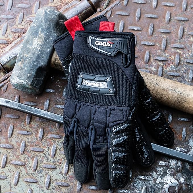 Cestus TrembleX, Anti Vibration Gloves, Gel Padded Palm, Work Gloves With Grip