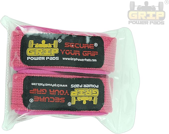 Heavy Duty Lifting Straps Neoprene Padded 1 Pair Wrist Wraps & Rubbery Grip Support Straps with Cotton Coated Rubber on One Side