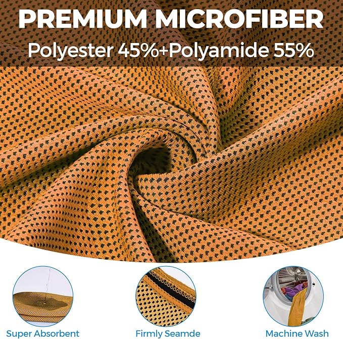 Cooling Towels for Neck and Face, Ice Towel for Hot Weather, Soft Breathable Cooling Neck Wraps, Cool Rags for Yoga, Golf, Sport, Gym, Workout, Camping, Fitness, Outdoor