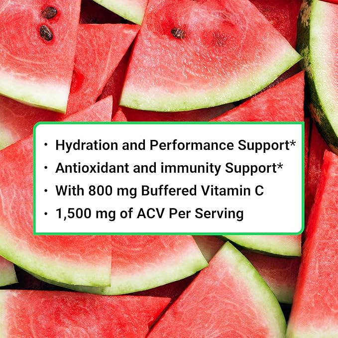 Essential Elements Hydration Packets - Watermelon Cucumber Pack - Sugar Free Electrolytes Powder Packets - 25 Stick Packs of Electrolytes Powder No Sugar - Hydration Drink - with ACV & Vitamin C