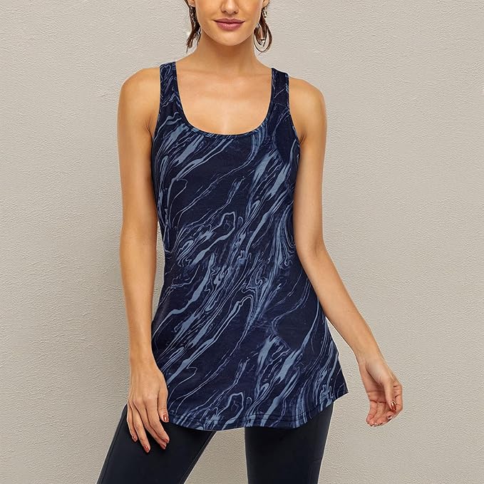 Cestyle Womens Tank Tops with Built in Bras Racerback Yoga Workout Sports Activewear