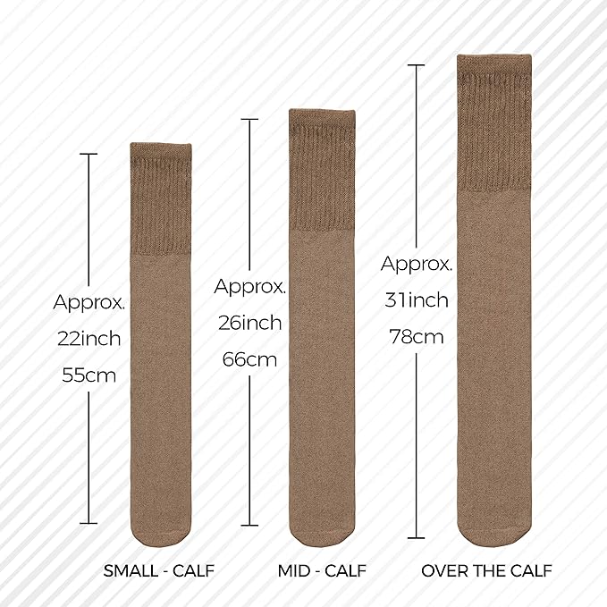 Diamond Star Men's 6 Pack Athletic Tube Socks Running Sports OVER THE CALF Full Cushioned Premium Soft Cotton Big and Tall