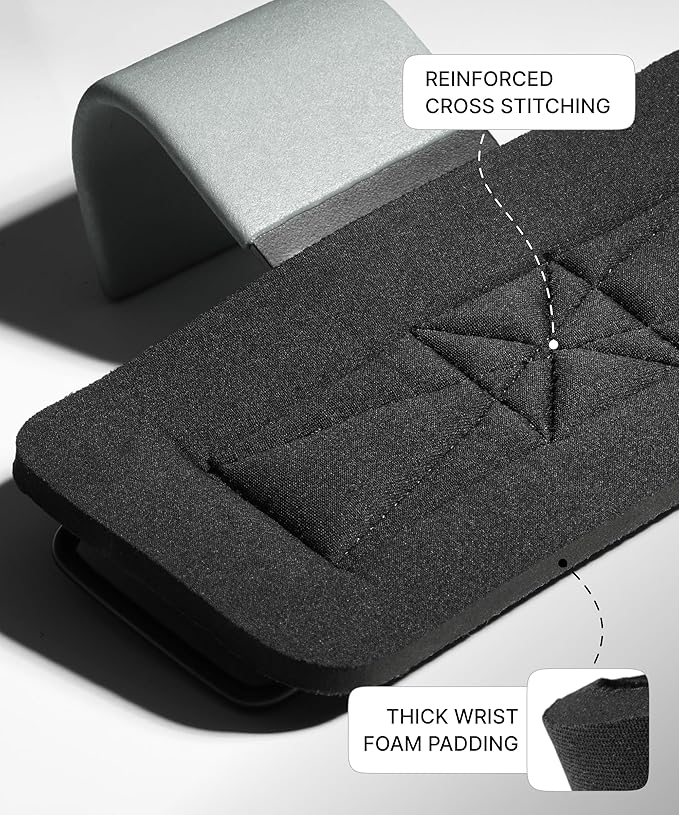 DMoose Fitness Weight Lifting Hooks (Pair) for Deadlifts, Pull Ups, Rows & Shrugs - Anti-Rip Nylon Strap Hand Grips with Thick Wrist Padding - Heavy Duty Wrist Straps for Weightlifting & Gym Workouts