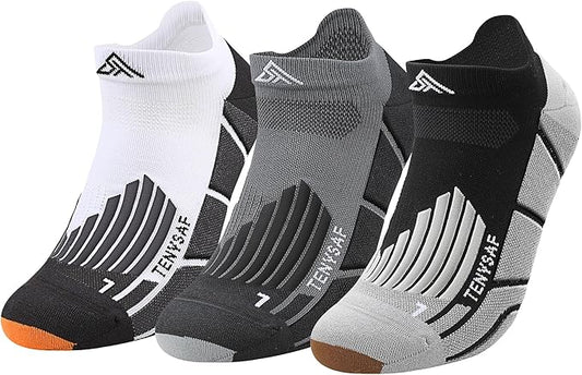 Compression Athletic Running Socks: Men Women's Low Cut Ankle Socks for Sport Enthusiasts Hiking Cycling Basketball