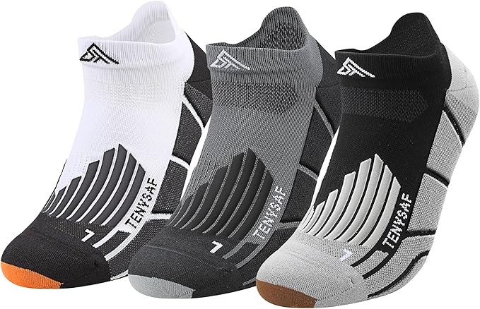 Compression Athletic Running Socks: Men Women's Low Cut Ankle Socks for Sport Enthusiasts Hiking Cycling Basketball
