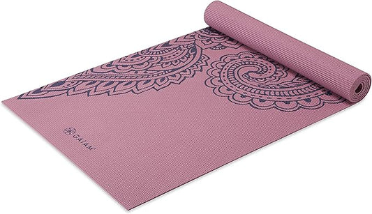 Gaiam Yoga Mat - Premium 5mm Print Thick Non Slip Exercise & Fitness Mat for All Types of Yoga, Pilates & Floor Workouts (68" x 24" x 5mm)