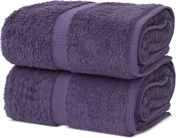 Chakir Turkish Linens, 100% Cotton Premium Quality Turkish Bath Sheets (35''x70'' Large Bath Sheet Towels - Plum)