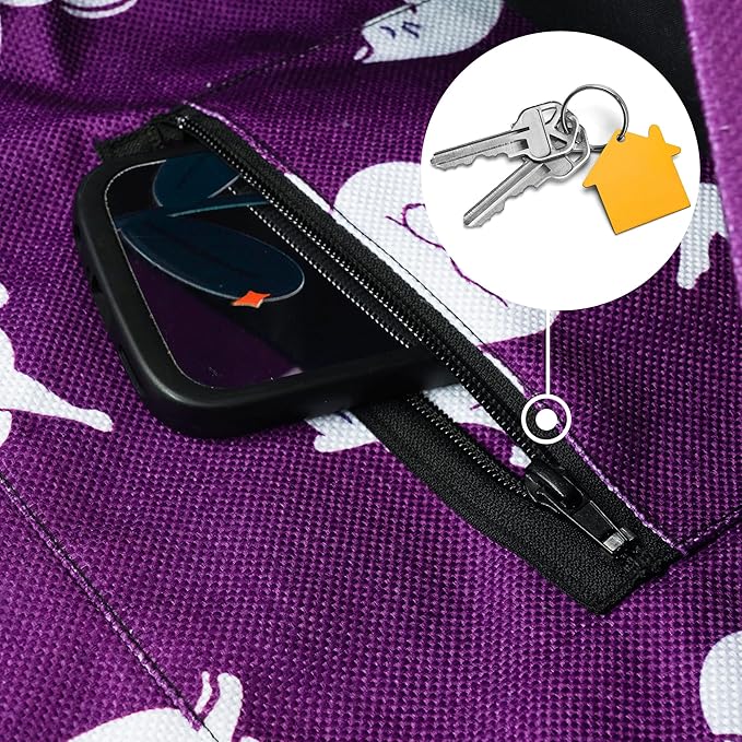 Fashion Printed Yoga Mat Bag with Large Side Pocket & Zipper Pocket Long Tote Yoga Bag Fit Most Size Mats - Holds More Yoga Accessories