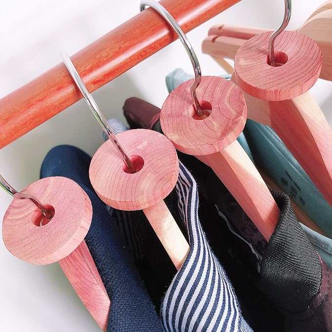 Cedar Blocks for Clothes Storage, Cedar Wood Chips and Balls for Drawer 80PCS, Closet and Kitchen Freshener, 100% Natural Cedar Blocks