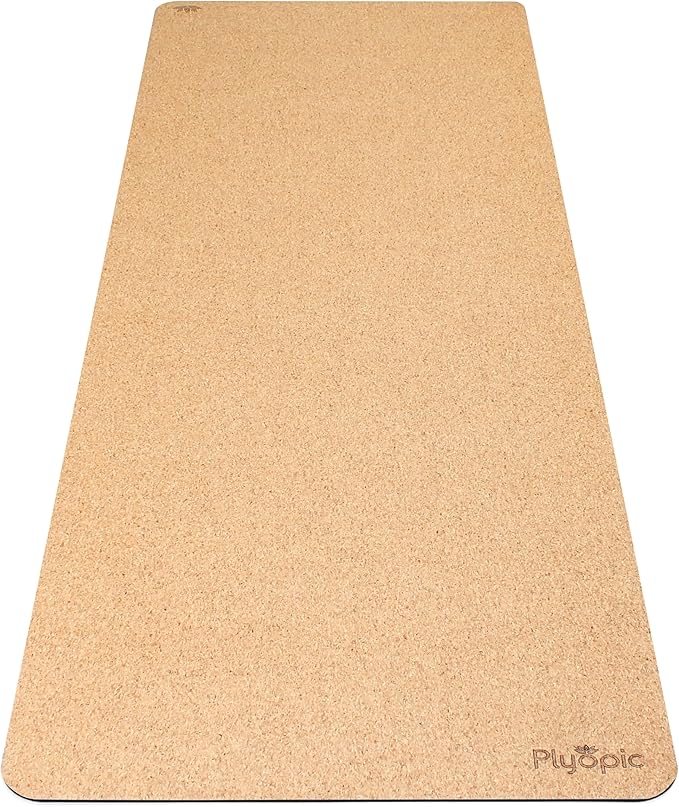 Ultimate Cork Yoga Mat – Non-Slip Ultra-Premium Cork | Thicker, Longer & Wider for Extra Comfort | 100% Natural Grip & Eco Friendly | Optional Alignment Lines | For Yoga, Bikram & Hot Yoga