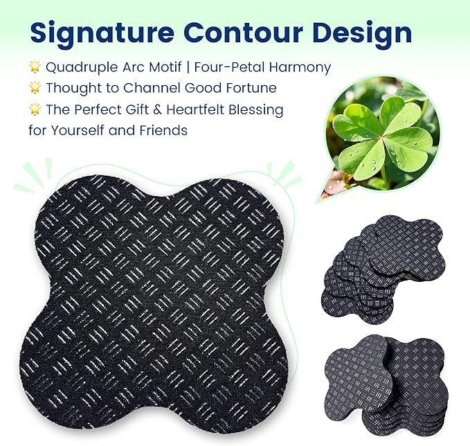 Non-Slip Walking Pad Mat, Treadmill Mat Pad for Carpet Hardwood Floors, Anti Vibration Exercise Equipment Mat for Under Treadmill & Exercise Bike Rowing Machine (6, Clover Shape, 4 x 4 x 0.2 inch)