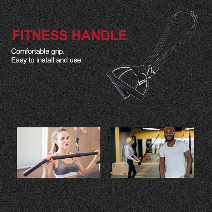 IMIKEYA Resistance Bands: 1 Pair Stepper Resistance Band Fitness Exercise Bands with Handles Fitness Bands Pull Ropes Exercising Bands Resistance Bands for Workout Strength Training at Home, Black