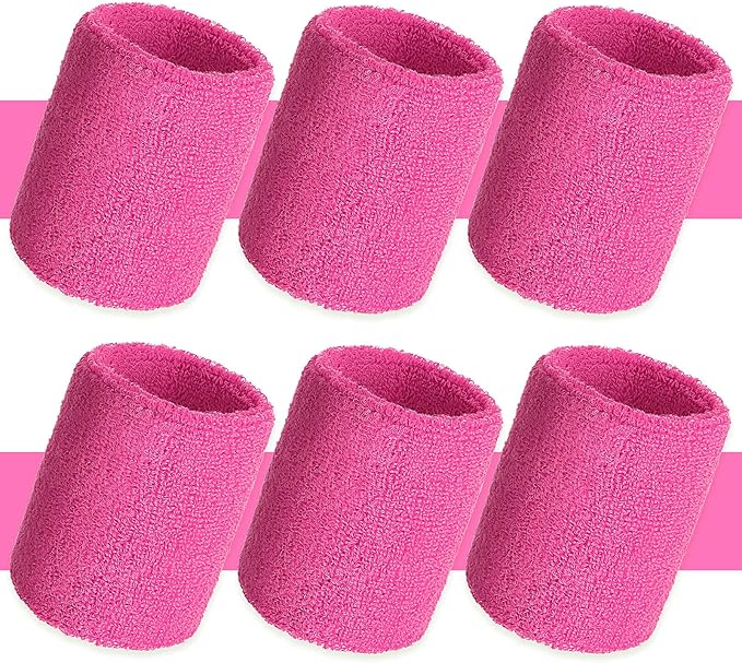 12 Pack Sweatbands Sports Wristband Cotton Sweat Band for Men and Women, Good for Tennis, Basketball, Running, Gym, Working Out